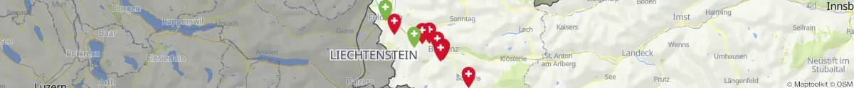 Map view for Pharmacies emergency services nearby Gaschurn (Bludenz, Vorarlberg)